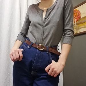 Grey aeropostal sweater with lace back